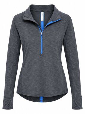 Under Armour ColdGear Gray Blue Half Zip Running Top M